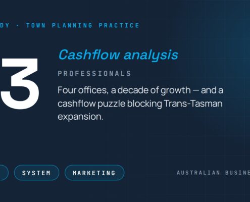 Case study: Independent Cashflow Analysis Unlocks Trans-Tasman Growth for Established Town Planning Practice — 23 professionals