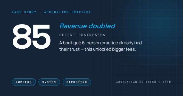 Case study: How One Partnership Decision Doubled an Accounting Practice Revenue in 18 Months — 85 client businesses
